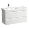 Kép 1/2 - LAUFEN MEDA Alsószekrény 98,5 × 45 × 51,5 cm, 2 fiók, H817118 mosdóhoz, Matt Fehér H4217520112601