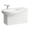 Kép 1/2 - LAUFEN ILBAGNOALESSI Alsószekrény, 90 cm, kivágással bal oldalon, 1 fiókkal, finoman záródó mechanizmussal, H814975 mosdóhoz, Matt Fehér H4304010972601