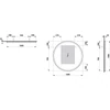 Kép 2/2 - LAUFEN BASE 2.0 Kör alakú tükör, 1000, környező LED világítással, 1 érintőérzékelő (Be-Ki / Színhőmérséklet-változás 3000-6000K), alumínium keret fekete matt, IP44, Matt Fekete H4443921084501