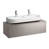 Kép 1/2 - LAUFEN SONAR Fiók elem, 1 fiók, 816347 csiszolt alsó felületű mosdóhoz, kivágással középen, Lakkozott titán 117.5X34X45.5 - H4054610340421