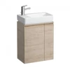Kép 1/2 - LAUFEN PRO S Alsószekrény, balos ajtó zsanérral, jobbos polcok aszimmetrikus balos 815955 tip. mosdóhoz, Fényes tölgy H4830010954791