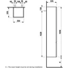 Kép 2/2 - LAUFEN PRO S Magas szekrény, 4 üvegpolcokkal, ajtózsanér jobb oldalon, Sokszínű 35X165X33.5 - H4831220959991