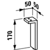 Kép 2/2 - LAUFEN KARTELL BY LAUFEN Opcionális láb készlet (2 db), Króm H4076200330041