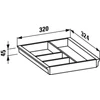 Kép 2/2 - LAUFEN SPACE „Big” fiókelosztó, kis mélységű, fiók elemhez és gurulós tárolóhoz, lakkozott matt fehér, Fényes fehér H4954061606311