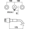 Kép 2/2 - LAUFEN Kartell LAUFEN Twin handled concealed basin mixer, projection 175 mm, PVD rosegold H3123360821201