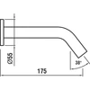 Kép 2/2 - LAUFEN Kartell LAUFEN Fali kifolyócső, 175 mm, PVD rózsa arany H3713300820601