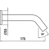 Kép 2/2 - LAUFEN Kartell LAUFEN Fali kifolyócső, 175 mm, PVD halvány arany matt H3713300830601