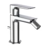 Kép 1/2 - LAUFEN CITYPLUS Egykaros bidé csaptelep, fix kifolyóval 108 mm, húzórudas lefolyószeleppel, Króm HF505310100000