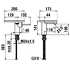 Kép 2/2 - LAUFEN ADA Egykaros mosdó csaptelep, tálcalyuk nélkül, Rozsdamentes Acél/Matt Kávé HF506702504060