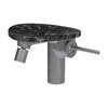 Kép 1/2 - LAUFEN ADA Bidé csaptelep, Click-Clack lefolyófedővel, tálca lyuk nélkül, Rozsdamentes Acél/Márvány Fekete HF506710506060