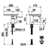 Kép 2/2 - LAUFEN ADA Bidé csaptelep, Click-Clack lefolyófedővel, tálca lyuk nélkül, Fekete/Matt Fekete HF506710513060