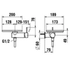 Kép 2/2 - LAUFEN ADA Falra szerelt zuhany csaptelep, 1-pontos Simiboxhoz, kiegészítőkkel, tálca lyukkal, Rozsdamentes Acél/Matt Kávé HF506755504000