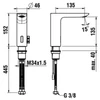 Kép 2/2 - LAUFEN CITYTRONIC Elektronikus mosdó csaptelep IR-érzékelővel, hálózati tápegységgel, Rozsdamentes Acél HF707005423000