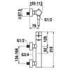 Kép 2/2 - LAUFEN TWINPLUS Termosztatikus zuhany keverő csaptelep, szerelvényekkel és kiegészítőkkel HF905451100600