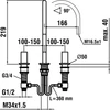 Kép 2/2 - LAUFEN KARTELL BY LAUFEN 3-csaplyukas mosdó keverő csaptelep H3123330042231