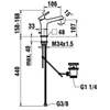 Kép 2/2 - LAUFEN SENSE Egykaros mosdó csaptelep H3113910041111