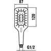 Kép 2/2 - LAUFEN ACCESSORIES MyCity120, kézi zuhanyfej H3619830043711