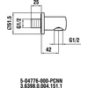 Kép 2/2 - LAUFEN ACCESSORIES Könyök fali csatlakozó integrált zuhanyfej tartóval H3639800041511
