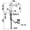 Kép 2/2 - LAUFEN SENSE Egykaros mosdó csaptelep H3113910041211