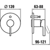 Kép 2/2 - LAUFEN KARTELL BY LAUFEN Falba épített kád/zuhany keverő csaptelep készlet H3213360040101