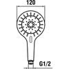 Kép 2/2 - LAUFEN ACCESSORIES MyTwin120, kézi zuhanyfej H3619820043711