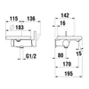 Kép 2/2 - LAUFEN KARTELL BY LAUFEN Kád keverő csaptelep Simibox 1-Point blokkhoz H3213390041411