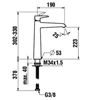 Kép 2/2 - LAUFEN VAL Magasított egykaros mosdó csaptelep H3113880041301