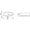 Kép 3/3 - LAUFEN ILBAGNOALESSI Szabadon álló fürdőkád, Sentec solid surface anyagból, integrált túlfolyóval 185x80 cm Fehér H2209720000001