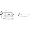Kép 2/2 - LAUFEN MODERNA PLUS 180x80 Téglalap alakú kád - zajcsökkentő alátéttel - Fehér H2250600000401