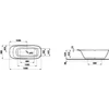 Kép 2/2 - LAUFEN INO 180x80 Kád, szabadon álló - standard opció - Fehér H2303020000001