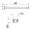 Kép 2/2 - LAUFEN NIARA Dupla törölközőtartó, forgatható, Inox H3810611610011