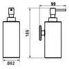 Kép 2/2 - LAUFEN CANA Falra szerelhető szappanadagoló, fém, 240 ml, Króm H3831320040011