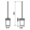 Kép 2/2 - LAUFEN CANA Falra szerelhető WC készlet, kefével, Króm H3841310040001