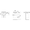 Kép 2/2 - LAUFEN LUA Kézmosó, egy csaplyukkal, túlfolyónyílás nélkül, túlfolyócsatorna nyílása nélkül a lefolyószelepben, Fehér H8150810001561