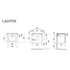 Kép 2/2 - LAUFEN LAUFEN PRO S Mosdó alsószekrénnyel, egy csaplyuk, középen, Fehér H8619614631041