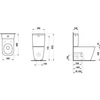 Kép 2/2 - LAUFEN MEDA, Álló kombi WC öblítőtartály nélkül, öblítőperem nélkül, mélyöblítéssel, halk öblítéssel, vízszintes/függőleges lefolyóhoz, Fehér  H8241110000001