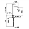 Kép 2/2 - LAUFEN MEDA, Oszlopos mosdócsaptelep, kiálló 120 mm, fix kifolyó, Króm HF506614100000