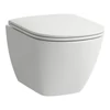 Kép 1/3 - LAUFEN LUA WC fali, Advanced, kompakt, mélyöblítésű, perem nélküli, Matt Fehér H8200837570001
