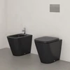 Kép 2/3 - LAUFEN MEDA Álló WC, öblítőperem nélkül, mélyöblítéssel, vízszintes/függőleges lefolyóhoz, halk öblítéssel Matt fekete H8231117160001