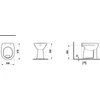 Kép 2/2 - LAUFEN LAUFEN PRO WC, álló, síköblítésű, lefolyó függőleges Matt Fehér H8259577570001