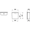 Kép 2/2 - LAUFEN LUA Öblítőtartály, vízcsatlakozás hátul középen Graphite matt H8270817589711