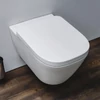 Kép 3/5 - LAUFEN MEDA Combipack, fali WC H820110 perem nélküli, öblítőperem nélkül, WC ülökével Matt fehér H8661107570001