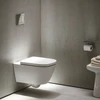 Kép 4/5 - LAUFEN MEDA Combipack, fali WC H820110 perem nélküli, öblítőperem nélkül, WC ülökével Matt fehér H8661107570001