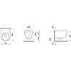 Kép 3/3 - LAUFEN Kartell LAUFEN Combipack fali WC H821331, csendes öblítés / perem nélküli, mélyöblítésű, Fehér H8663314000001