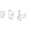 Kép 3/3 - LAUFEN LUA Álló WC Kombi-Pack rimless, mélyöblítéssel, vízszintes kifolyással, öblítőtartály alsó vízbevezetéssel, Fehér H8670820007611