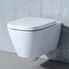 Kép 2/3 - LAUFEN MEDA WC ülőke fedéllel, lecsapódásgátló rendszerrel, levehető, króm zsanérokkal Matt fehér H8911137570001