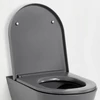Kép 3/3 - LAUFEN KARTELL BY LAUFEN WC ülőke és fedél, levehető, lecsapodásgátló rendszerrel, kör alakú ülőkével, Graphite matt H8913337580001