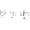 Kép 2/2 - LAUFEN PRO Álló kombi-WC, mélyöblítésű, Fehér LCC bevonattal H8229514000001