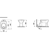 Kép 2/2 - LAUFEN PRO WC, álló, síköblítésű, lefolyó függőleges, Fehér LCC bevonattal H8219594000001
