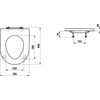 Kép 2/2 - LAUFEN PRO LIBERTY WC ülőke tető nélkül, mozgássérülteknek, illeszthető a Laufen pro and Moderna WC-hez, Fehér H8989513000001